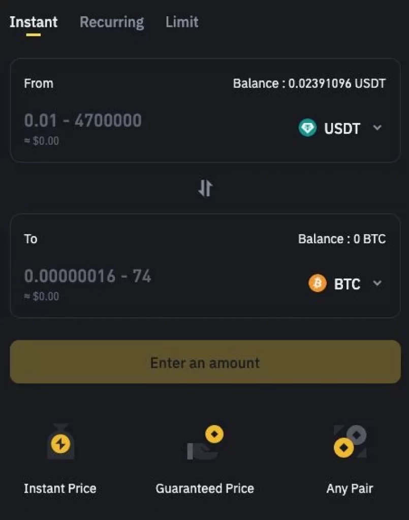 Binance Convert Trading