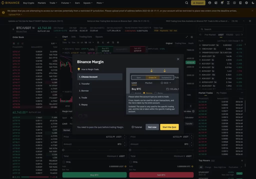 Binance Margin Trading