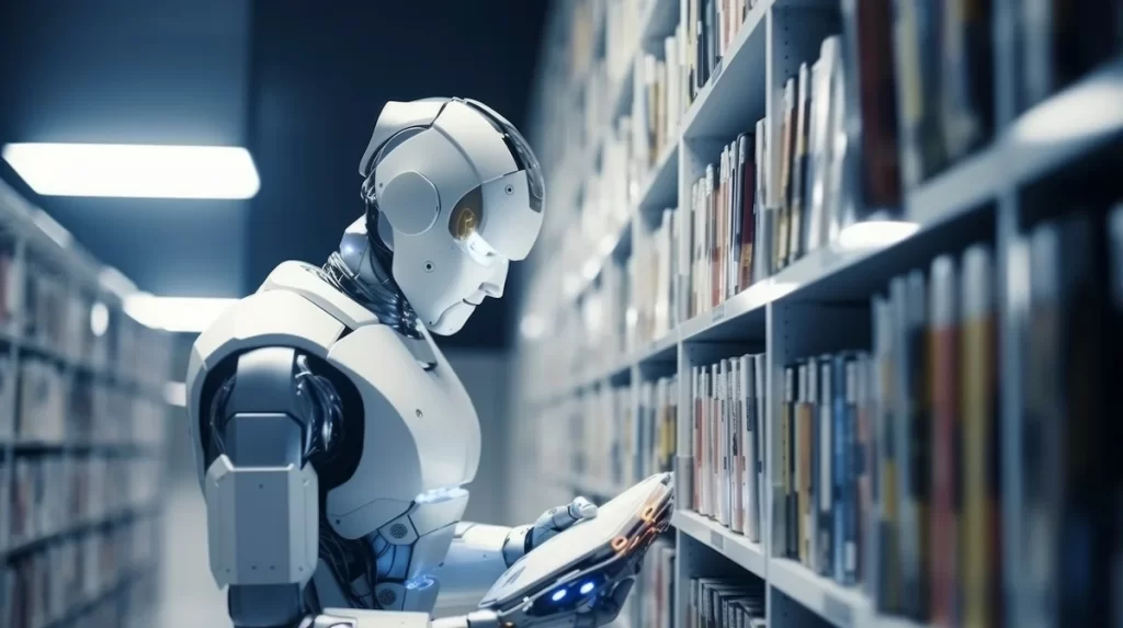 Robot Working As Librarian Instead Humans